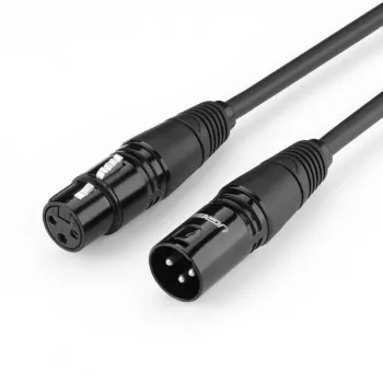 Cabo XLR UGREEN AV130 fêmea para XLR macho cabo de microfone - 3 m (preto)