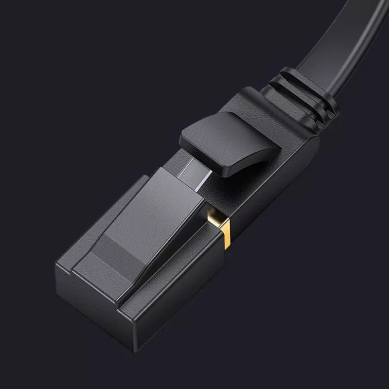 UGREEN cabo de rede Ethernet Cat 7 STP 10m preto plano RJ45 LAN 10 Gbps
