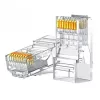 UGREEN Ficha modular RJ45 Cat6 - transparente com contactos dourados (10 unidades)