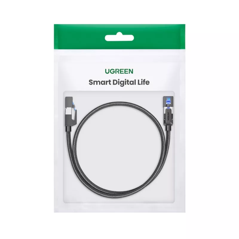 UGREEN Cabo Ethernet Cat8 de nylon entrançado - 40Gbps com conectores modulares - 3m