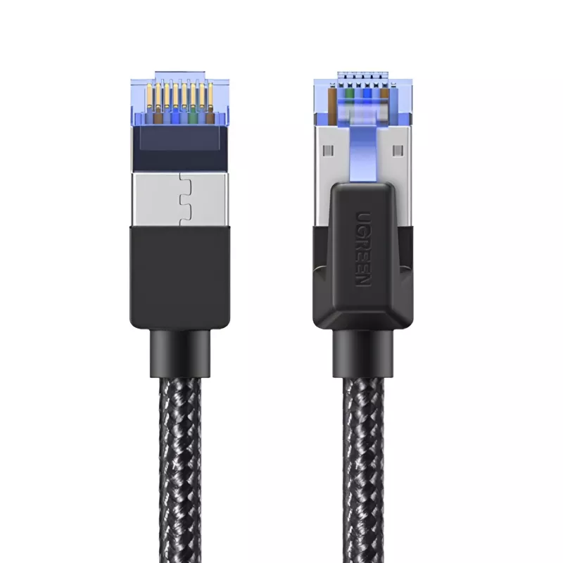 UGREEN Cabo Ethernet Cat8 com trança de nylon - 40Gbps com fichas modulares - 5m
