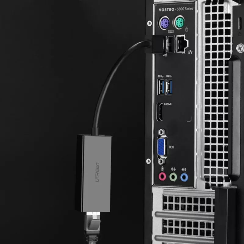 Adaptador UGREEN CM111 USB 3.0 para RJ45 Gigabit Ethernet - preto