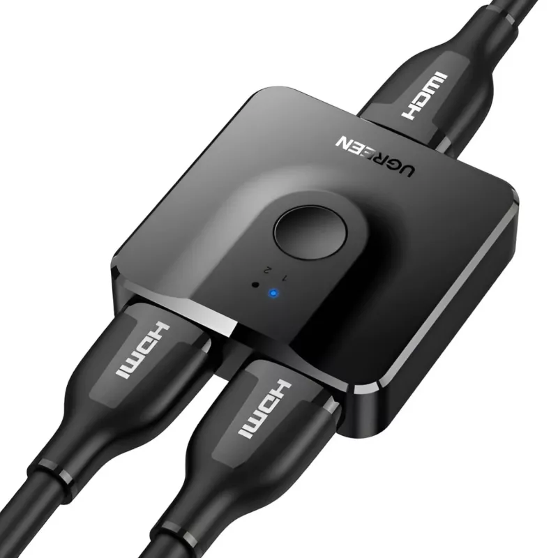 Comutador HDMI 4K bidirecional 2-em-1 UGREEN CM217-50966 - preto