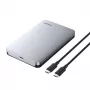 Caixa para disco rígido UGREEN CM300 2,5 polegadas USB Type-C - prateado