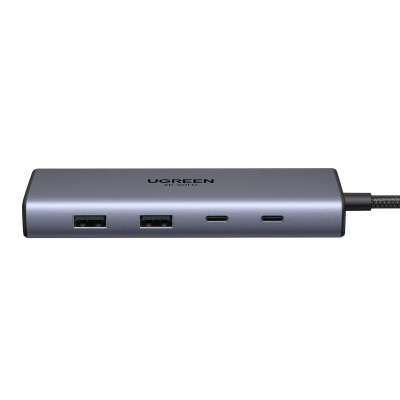Hub Ugreen CM639 USB-C 10 em 1 com 2x HDMI, 2x USB, RJ45, SD/TF, PD 100W
