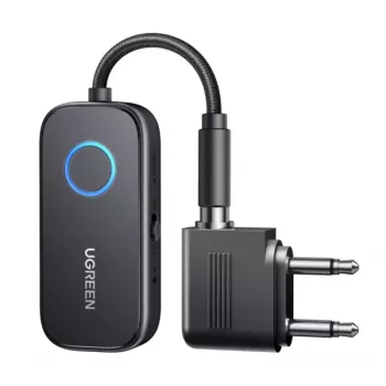 UGREEN CM672 Adaptador transmissor e recetor Bluetooth 5.3 com aptX HD, Baixa latência, USB-C, AUX 3,5 mm