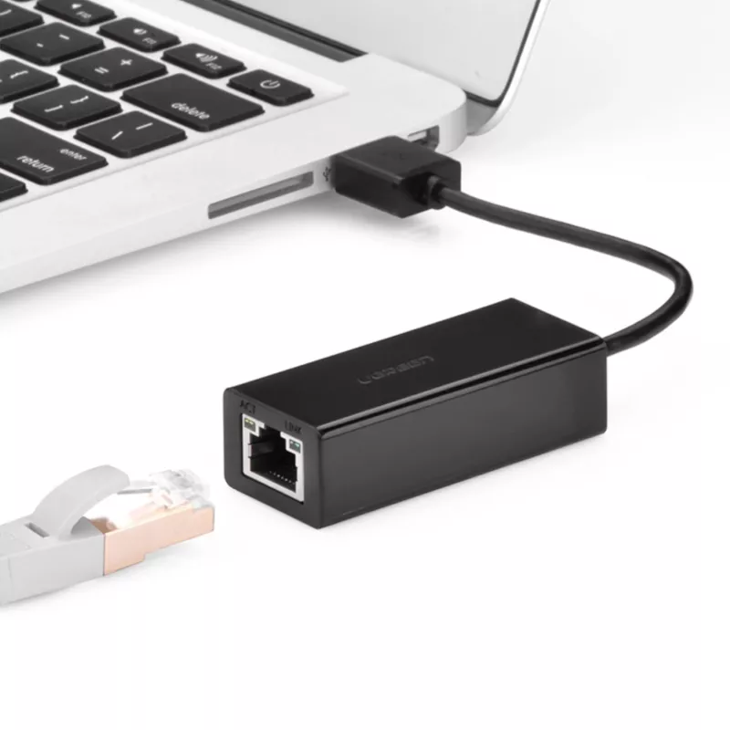 UGREEN CR110 Adaptador USB 2.0 para RJ45 Ethernet - Preto