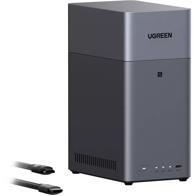 UGREEN DH2300 + 2x 6 TB Seagate IronWolf HDD pacote (preto)