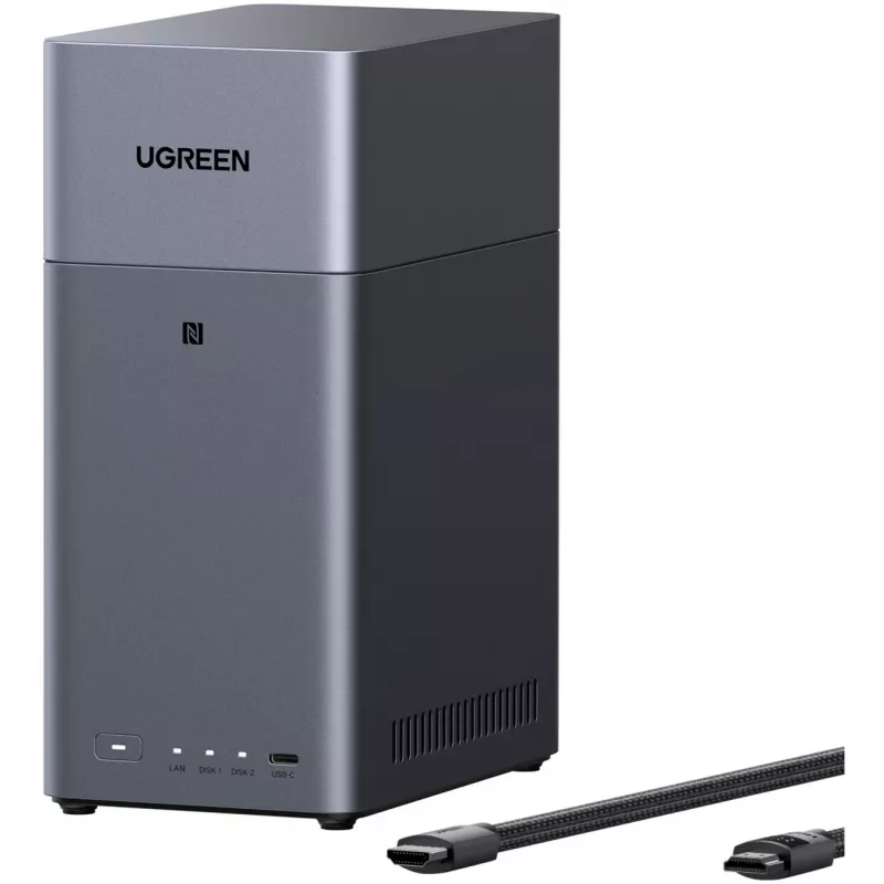 UGREEN DH2300 + 2x 6 TB Seagate IronWolf HDD pacote (preto)