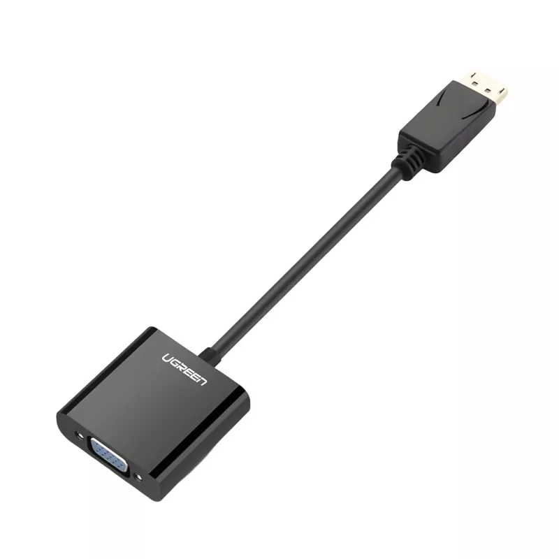 Conversor UGREEN DisplayPort macho para VGA fêmea, adaptador ativo, Full HD 1080p, banhado a ouro, preto
