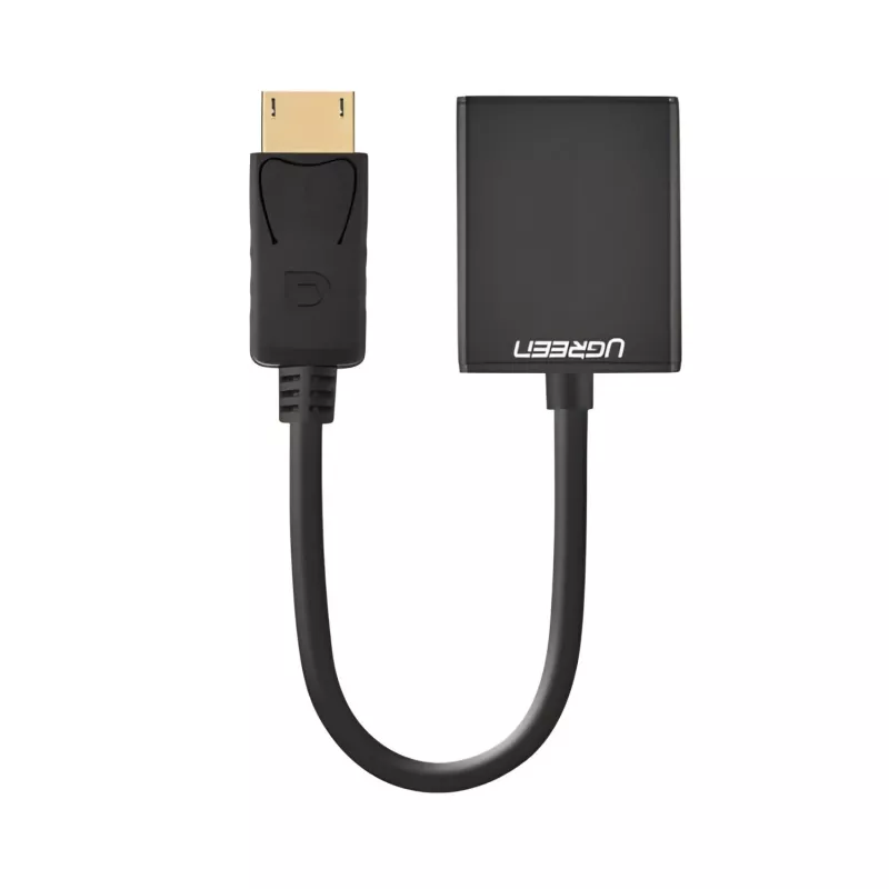 Conversor UGREEN DisplayPort macho para VGA fêmea, adaptador ativo, Full HD 1080p, banhado a ouro, preto