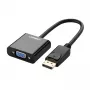 Conversor UGREEN DisplayPort macho para VGA fêmea, adaptador ativo, Full HD 1080p, banhado a ouro, preto