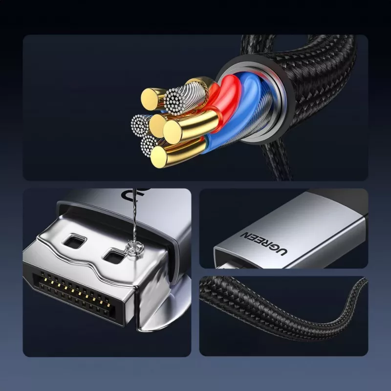 Cabo UGREEN DP119 DisplayPort para HDMI 2m 4K 60Hz cinzento