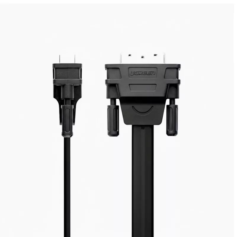 UGREEN Adaptador de vídeo ativo DVI-D 24+1 para VGA (macho para fêmea) – preto