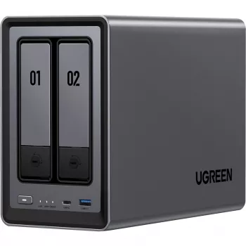 UGREEN DXP2800+ 2x Seagate IronWolf HDD Bundle - NAS de 2 baías com Intel Celeron N5105, 8GB DDR4, 2x 2,5GbE, incl. 2x 4TB HDDs