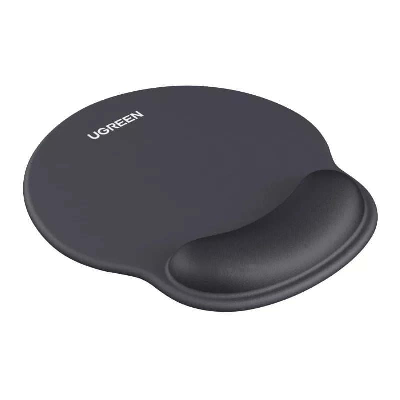 Tapete de rato ergonómico UGREEN LP668 – apoio de pulso em gel, superfície de tecido lisa, base de borracha antiderrapante, preto
