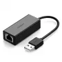 Placa de rede externa Ugreen RJ45 - USB 2.0 100 Mbps Ethernet preta (CR110 20254)