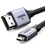 Cabo UGREEN HD164 Micro HDMI para HDMI 2.1 8K 1m cinzento