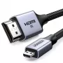 Cabo UGREEN HD164 Micro HDMI para HDMI 2.1 8K 2m cinzento