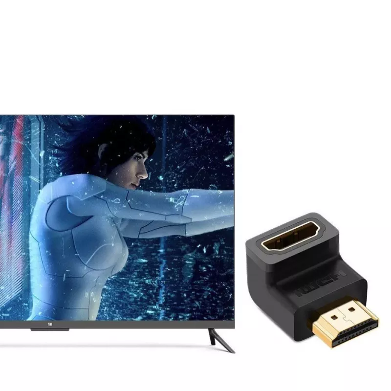 UGREEN Adaptador HDMI em ângulo 90 graus para baixo 4K 60Hz HD112 preto