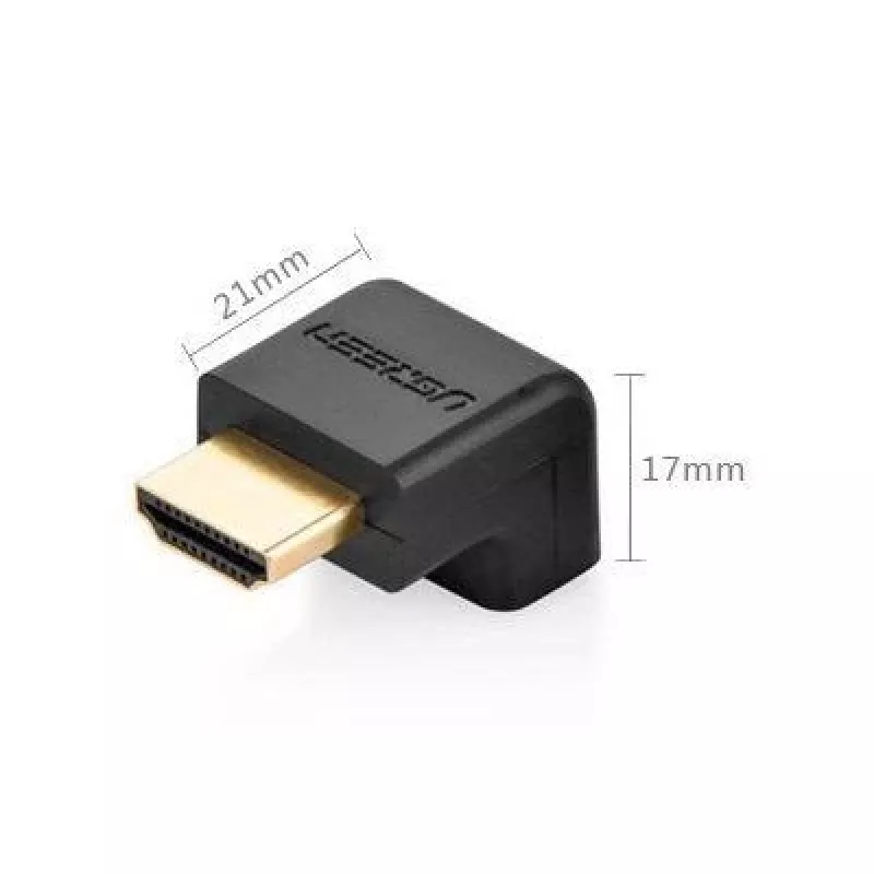UGREEN Adaptador HDMI em ângulo 90 graus para baixo 4K 60Hz HD112 preto