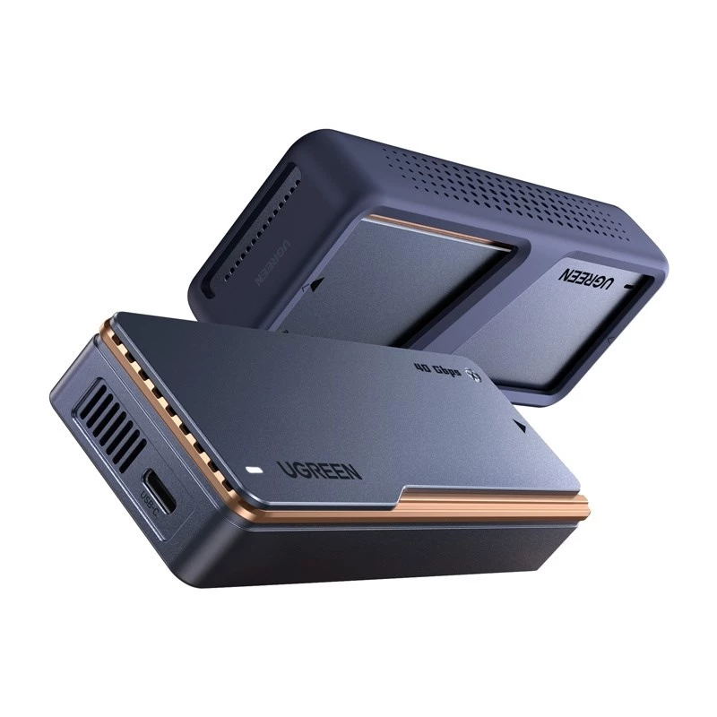 Caixa para SSD M.2 NVMe UGREEN D703 USB4 40Gbps sem ferramentas alumínio Space Grey