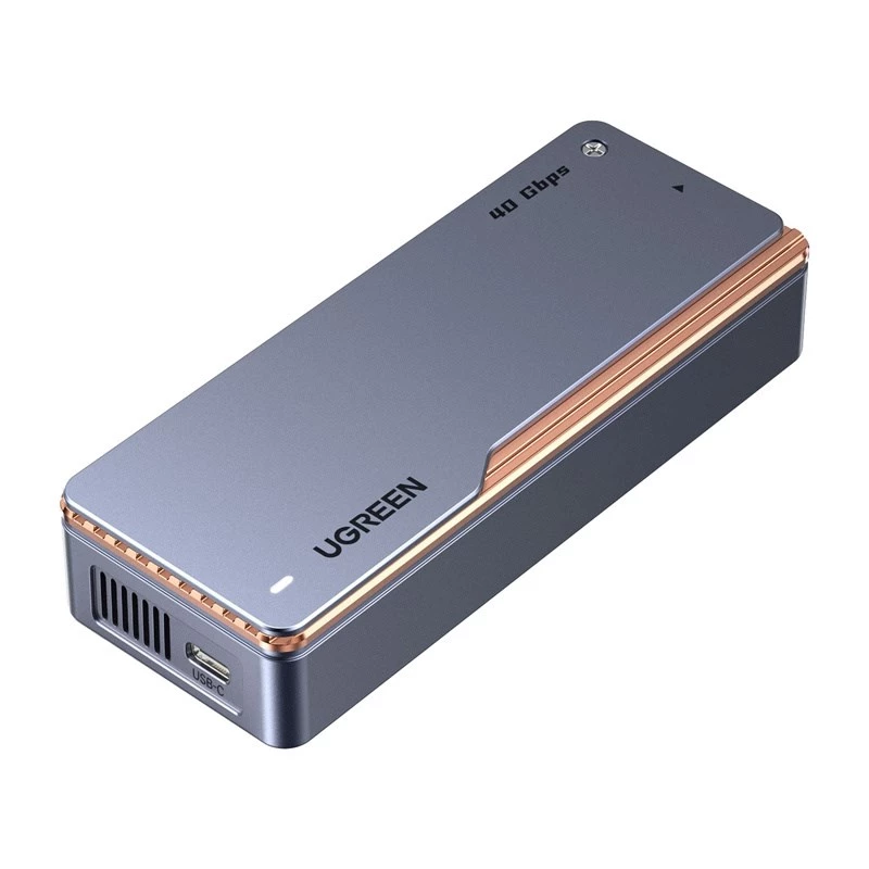 Caixa para SSD M.2 NVMe UGREEN D703 USB4 40Gbps sem ferramentas alumínio Space Grey