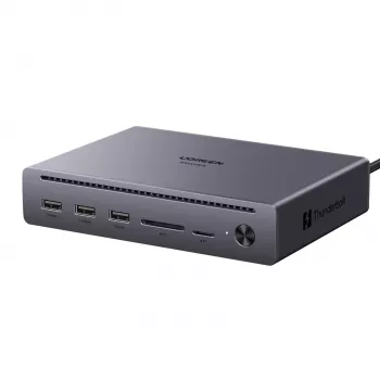 UGREEN Maxidok Docking station Thunderbolt 5 10-in-1 com ecrã triplo 8K e Power Delivery 140W