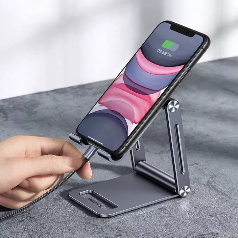 Suporte UGREEN de metal e alumínio dobrável para telemóvel e tablet cinzento (LP263 80708)