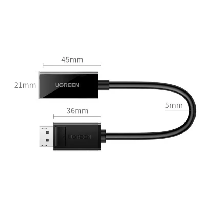 Adaptador DisplayPort para HDMI UGREEN MM137 4K/1080p preto
