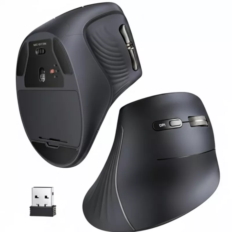 UGREEN Rato vertical multimodo Bluetooth e 2.4G sem fios – preto