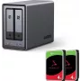 UGREEN NASync DXP2800 NAS de 2 baías com 8TB (2x Seagate IronWolf 4TB), Intel N100, 2.5GbE
