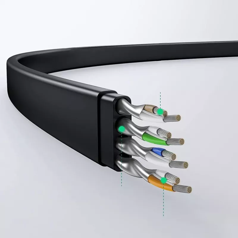 UGREEN NW102 Cabo de Rede Ethernet Cat6 Plano 8m - Preto