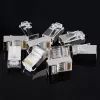Fichas de rede Ethernet UGREEN NW111 RJ45 Cat6 pack de 100 - prateado/transparente