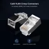 Fichas de rede Ethernet UGREEN NW111 RJ45 Cat6 pack de 100 - prateado/transparente