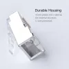Fichas de rede Ethernet UGREEN NW111 RJ45 Cat6 pack de 100 - prateado/transparente