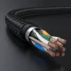 Cabo de rede UGREEN NW150 Cat 7 Ethernet 1m - preto