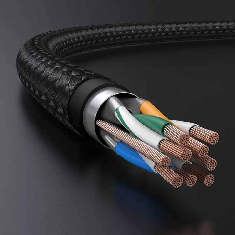 Cabo de rede UGREEN NW150 Cat 7 Ethernet 1m - preto