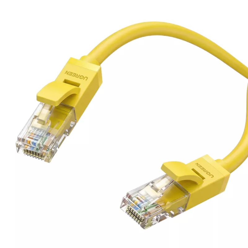 Cabo de rede UGREEN RJ45 CAT6 0,5m - 1Gbps, 250MHz - Amarelo