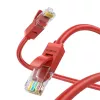 Cabo de rede Ethernet UGREEN RJ45 CAT6 0,5m - Vermelho (1Gbps, 250MHz)
