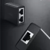 Adaptador divisor RJ45 UGREEN pack de 2 (preto) - divisor de rede Ethernet, 1x RJ45 macho para 2x RJ45 fêmea, 100Mbps, compatível com Cat5/Cat5e/Cat6, passivo, Plug & Play