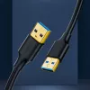 Cabo UGREEN US128 USB 3.0 Type-A macho para Type-A macho 2m preto