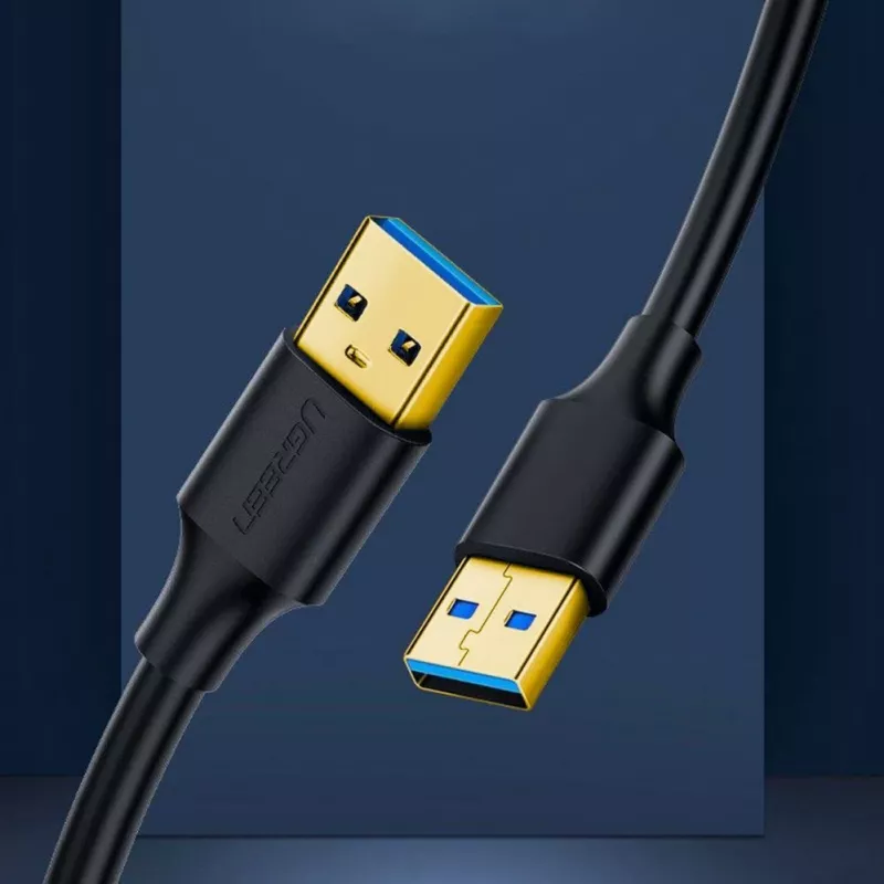 Cabo UGREEN US128 USB 3.0 Type-A macho para Type-A macho 2m preto