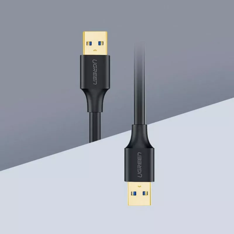 Cabo UGREEN US128 USB 3.0 Type-A macho para Type-A macho 2m preto