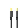 UGREEN US135 Cabo USB 2.0 A-B, dourado, 2m, preto