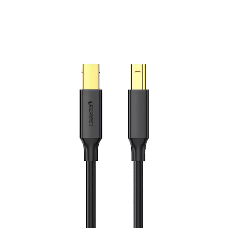 UGREEN US135 Cabo USB 2.0 A-B, dourado, 2m, preto