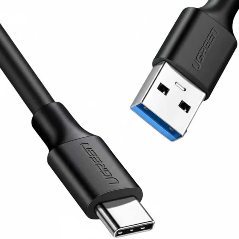 UGREEN US184 cabo USB-A para USB-C 3.0 1,5 m preto
