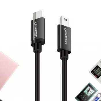 UGREEN Cabo US242 USB-C para Mini USB 1m Preto