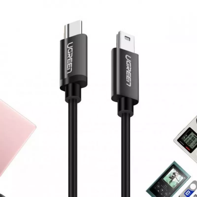 UGREEN Cabo US242 USB-C para Mini USB 1m Preto