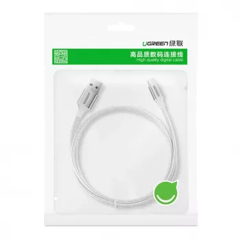 Cabo UGREEN US288 USB-A para USB-C QC 3.0 3A 1m Branco